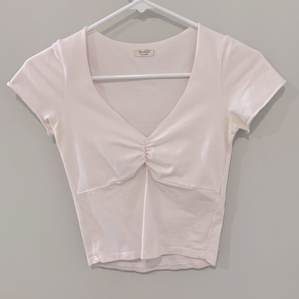Light pink crop top